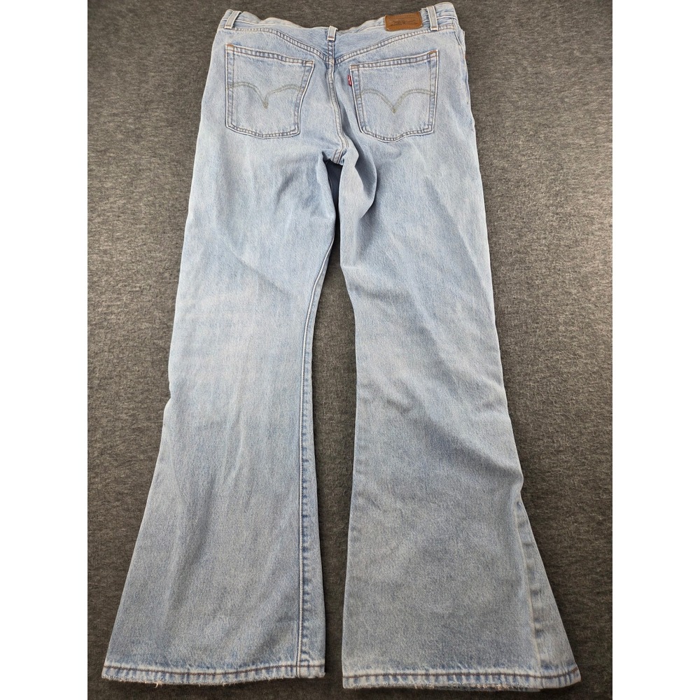 Levi's Jeans Womens 32 Blue Ribcage Split Flare Light Wash High Rise Denim